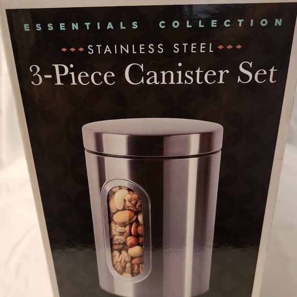 PARINI 3-piece Stainless Steel Storage Canister Set (Condition: New) - Picture 5 of 8
